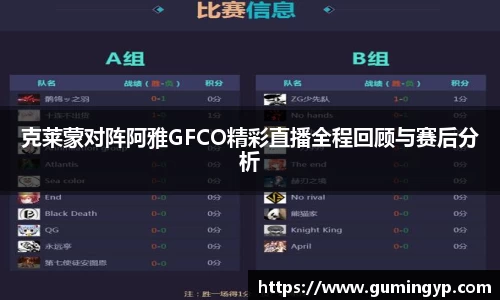 克莱蒙对阵阿雅GFCO精彩直播全程回顾与赛后分析