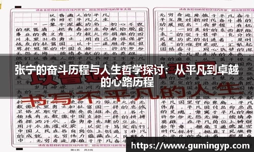 张宁的奋斗历程与人生哲学探讨：从平凡到卓越的心路历程