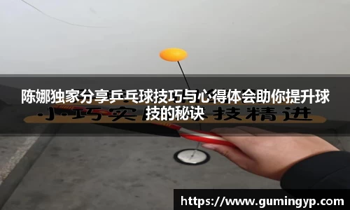 陈娜独家分享乒乓球技巧与心得体会助你提升球技的秘诀